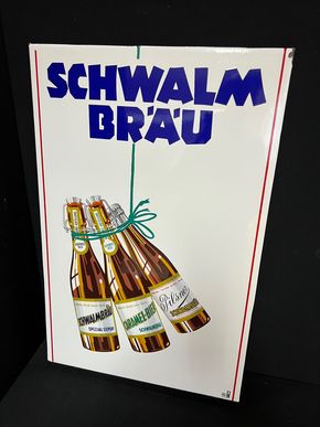 Schwalm Bräu - Spezial Export, Caramel-Bier, Pilsner (50er Jahre Emailleschild)