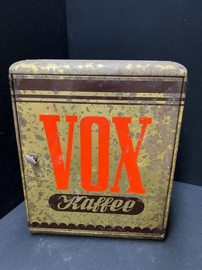 Vox Kaffee Blechschränkchen aus alten Tante Emma Laden