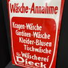 Wäscherei Dieck - Wäsche Annahme (Gewölbtes Emailleschild um 1900/1910)