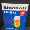 Bischoff Bräu Winnweiler - Stark abgekantetes Emailleschild (Um 1965)