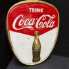 Coca Cola Blechschild mit Kunststoffüberzug (Um 1965)