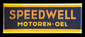 Speedwell Motoren Oel Schild um 1930 