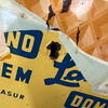 Langnese Eis Blechschild mit Werbung für Domino und Happen (Um 1960)