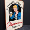 Rosen Brauerei - Heilbronner Kätchen Bier (Bedruckte Hartfaserplatte im Kunststoffrahmen (Um 1960)