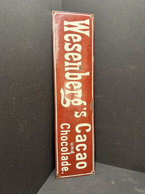 Wesenberg‘s Cacao und Chocolade (Emailleschild um 1900)