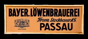 Bayer. Löwenbrauerei Franz Stockbauer A.G., Passau. Um 1925