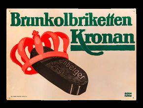 Kronan Brunkolbriketten um 1912