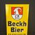 Beckh Bier Pforzheim Emailschild 50 x 33 cm um 1950