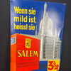 Wenn sie mild ist, heisst Sie Salem !  XXL Blechschild Salem Cigaretten Dresden 97 x 68 cm um 1930