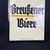 Emailschild Greußener Biere Greussen Thüringen 83 x 38,5 im Emaillerahmen um 1930/40