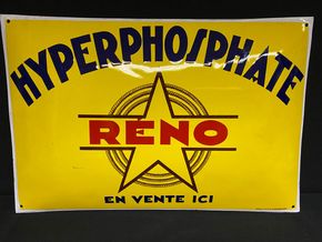 Reno - Hyperphosphate (Gewölbtes Emailleschild um 1950)