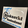 Bauknecht Elektromotoren Kundendienst Emailleschild - Graphisch toll  60 x 40 cm - D um 1950