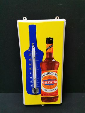 Gancia Americano Emailthermometer in fantastischen Zustand (Um 1960)