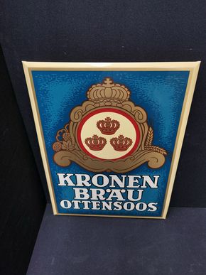 Kronen Bräu Ottensoos - Semiglas-Schild aus der Zeit um 1960