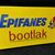 Epifanes bootlak (Bootslack) - Abgekantetes Emailleschild um 1955