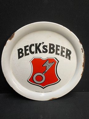 Beck’s Beer Emailletablett (Um 1925)