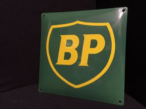 BP Emailschild 50er / 60er Jahre