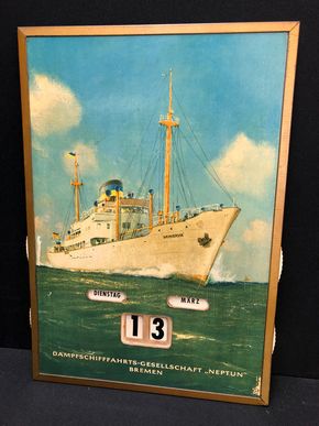 Dampfschiffahrtsgesellschaft „Neptun“ - Endloskalender (50er Jahre)