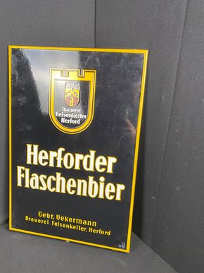 Herforder Felsenkeller Flaschenbier - Herford - Emailleschild 51 x 35 cm