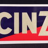 Cinzano Werbeschild fluoreszierend - extrem dicke Pappe ( um 1960 ) 