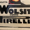 Giradenco vede e vince solo Wolsit comme Pirelli- Fahrrad Blechschild 24,3 x 34,5 cm - Italien um 1926