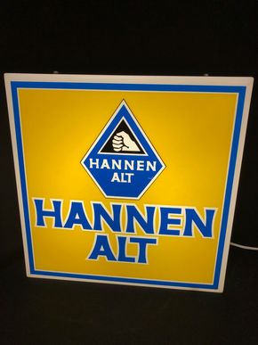 Hannen Alt Kunststoff-Werbeleuchte von Boos & Hahn (60er/70er Jahre)