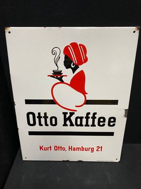 Otto Kaffee - Kurt Otto, Hamburg 21 (Emailleschild 1930/1950)