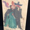 Salamander Werbepappe (30 x 21 cm) von Franz Weiss - Gang zum Karneval Motiv (50er Jahre / selten)