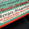 Natur Kräuter Essig - Pappschild  - Wenger Fabrik Klagenfurt - 31 x 15 cm - AT um 1910