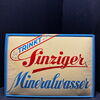 prächtiges Blechschild - Trinkt Sinziger Mineralwasser -  50 x 36 cm - D um 1955