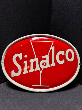 Sinalco Blechschild Oval im seltenen Kleinformat - 28 x 20  D um 1960 - Nr. 1
