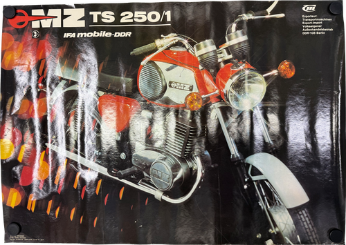 MZ Motorrad TS 250/1 - Werbeplakat (wohl um 1973)