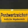 Postwertzeichen - Amtliche Abgabestelle (Gewölbtes Emailleschild der 50er Jahre)