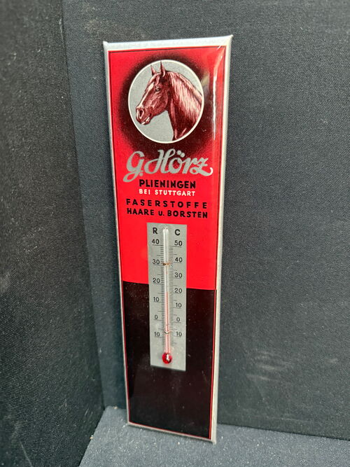 Pferdesammler Traumteil - G. Hörz Faserstoffe - Haare - Borsten (50er Jahre Imogladthermometer)