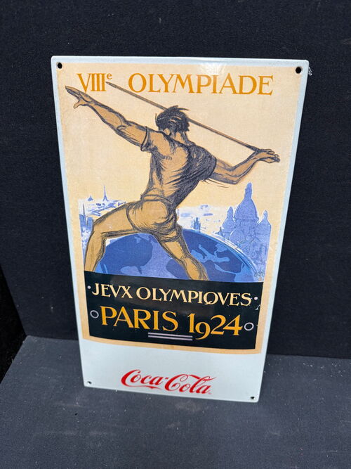 Coca Cola - Sport Serie - Paris 1924 (Emailleschild Reproduktion)