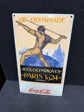 Coca Cola - Sport Serie - Paris 1924 (Emailleschild Reproduktion)