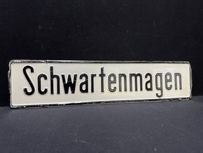 Schlachterei-Blechschild „Schwartenmagen“