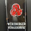 Würzburger Bürgerbräu (Großes abgekantetes Emalleschild von Boos & Hahn - 1930/1950)