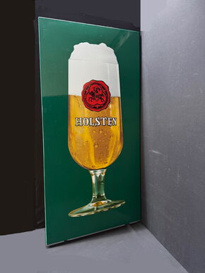 Holsten Brauerei - Holsten Bier (Stark abgekantetes Emailleschild in XL-Größe)