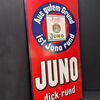 Juno Zigaretten von Josetti (Großes Emailleschild im Originalrahmen)
