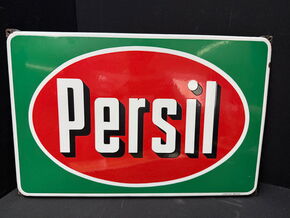 Persil Emailleschild um 1950 (abgekantet)