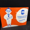 Wittol braucht man - Haushaltsreiniger / Fussbodenpflege (Emailleschild / DDR)
