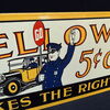 Yellow Cab 5 Cent Cigar (Neuzeitliches Emailleschild)