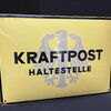Kraftpost Haltestelle (Gewôlbtes Emailleschild um 1930)