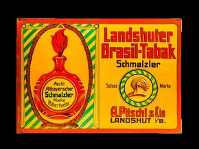 Landshuter Brasil-Tabak – Schmalzler A. Pöschl & Cie Landshut um 1930