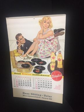 Sinalco Kalender aus dem Jahr 1960 - makellos und komplett
