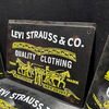 Levi Strauss & Co Levis Jeans - Emailschild - flach - 25 x 35 cm um 1980