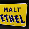 Malt Ethel (Kaffee) Emailschild in fantastischer Erhaltung (Um 1950)