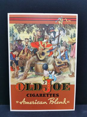  Old Joe Cigarettes Werbepappe aus der Zeit um 1950 