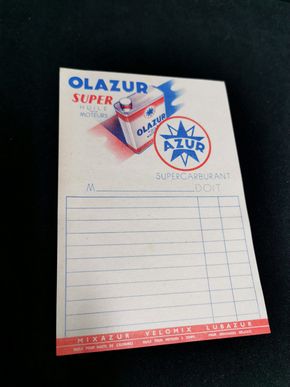 Olazur Notitzblock aus der Zeit um 1955 (kleine Version)
